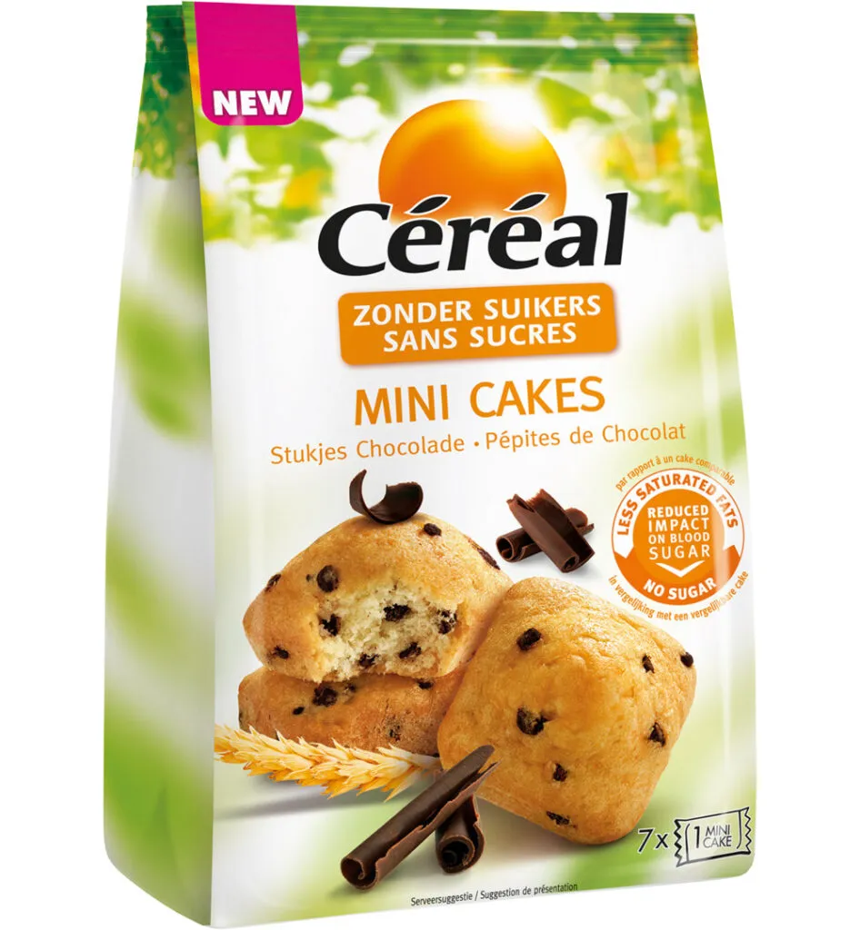 Céréal Mini Cakes Stukjes Chocolade (7 X 25 gr)