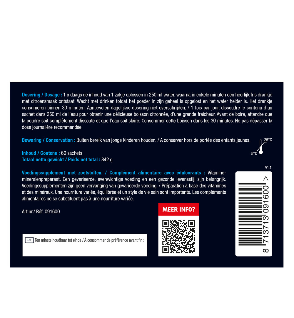 Lucovitaal Magnesium Citraat Poeder 400mg (60 zakjes) - image 4