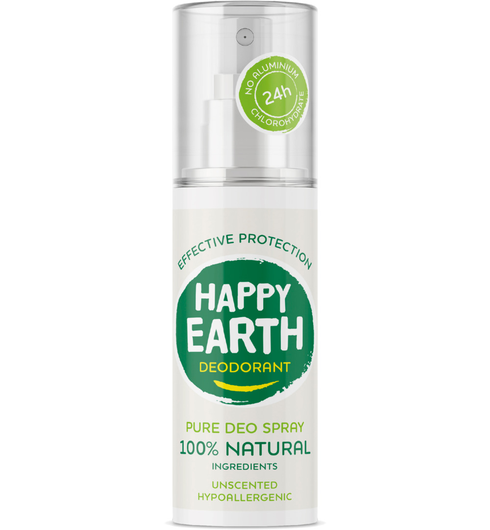 Happy Earth Pure deodorant spray unscented (100 ml)