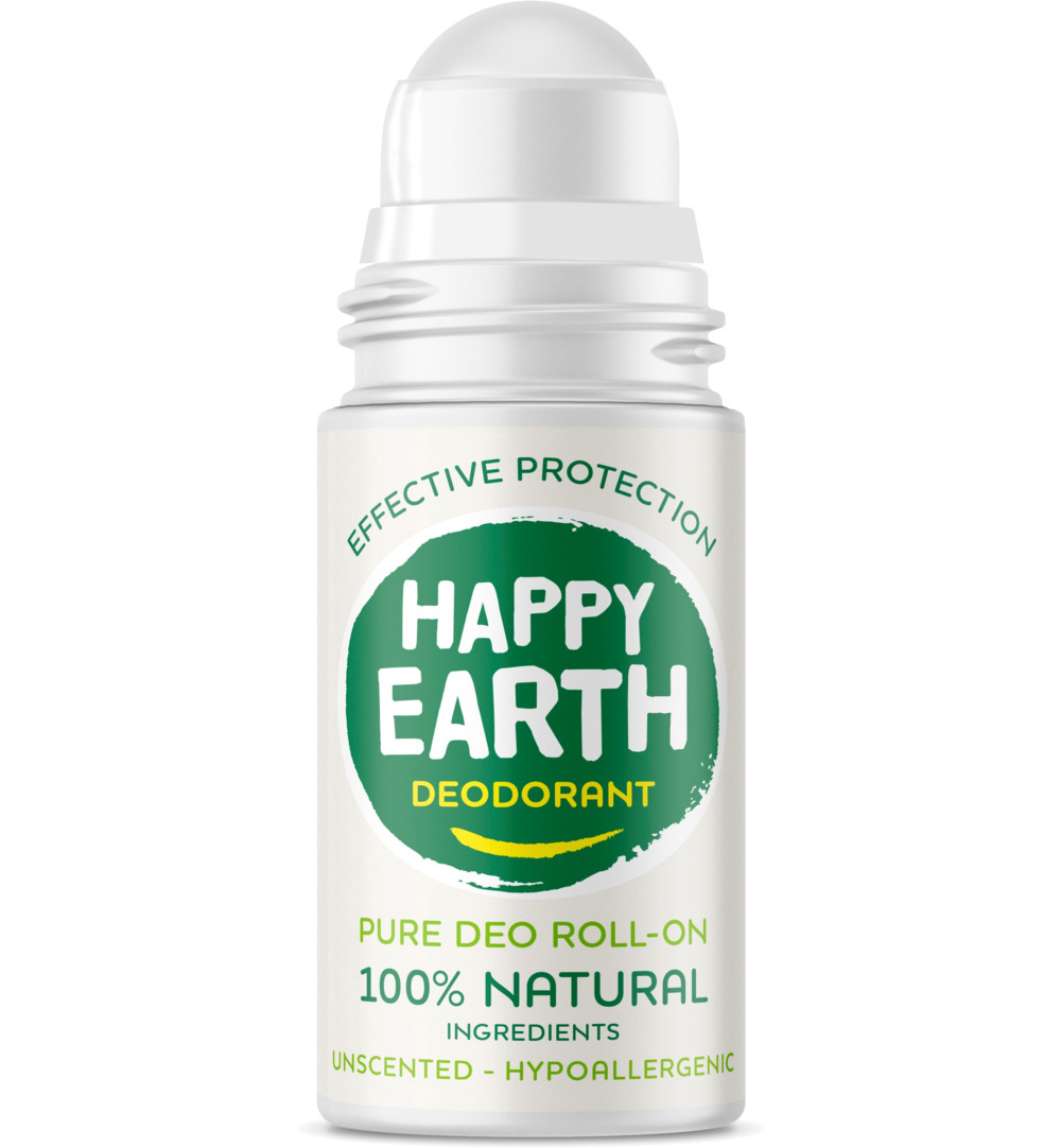 Happy Earth Pure deodorant roll-on unscented (75 ml)