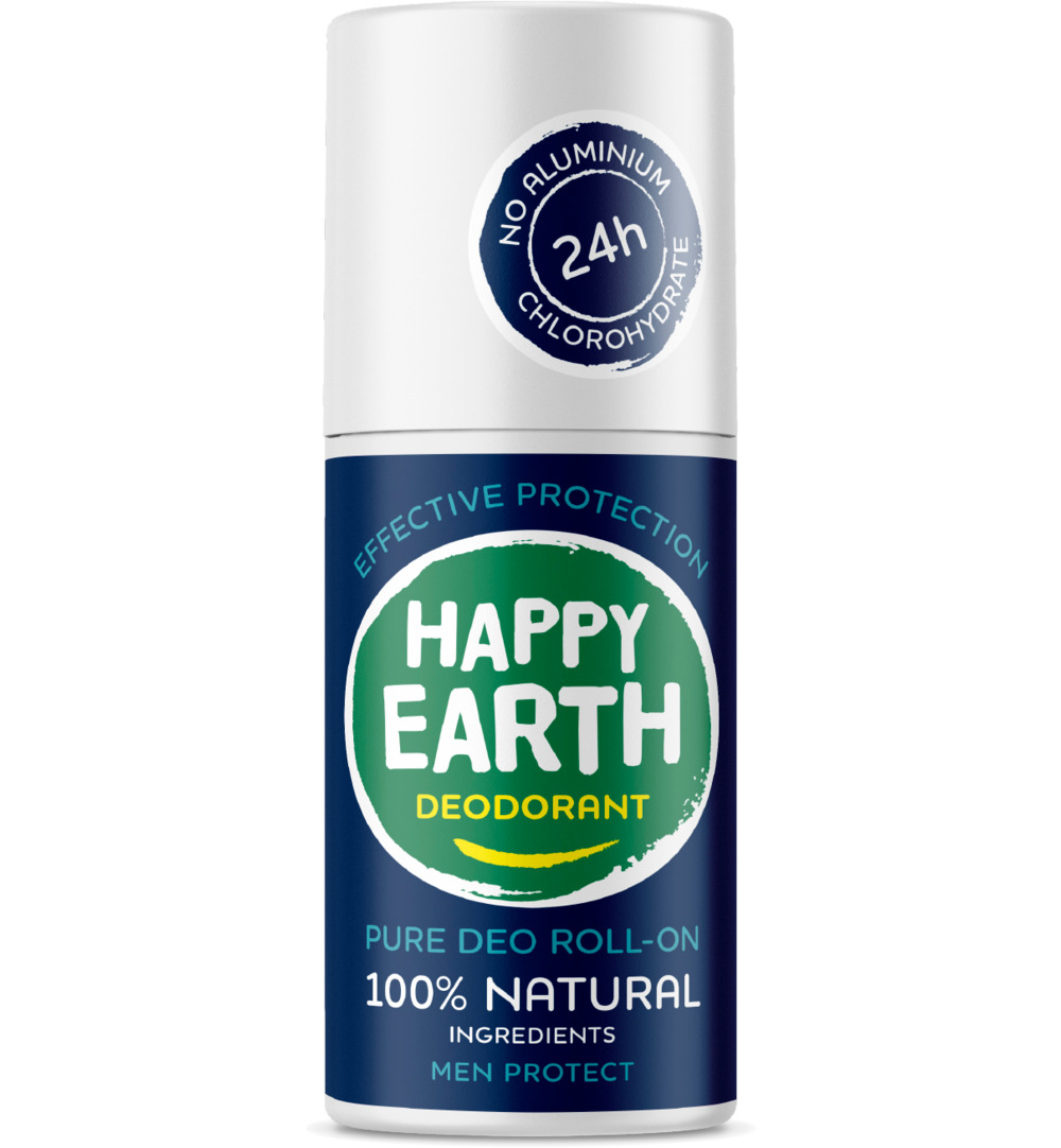 Happy Earth Pure deodorant roll-on men protect (75 ml)