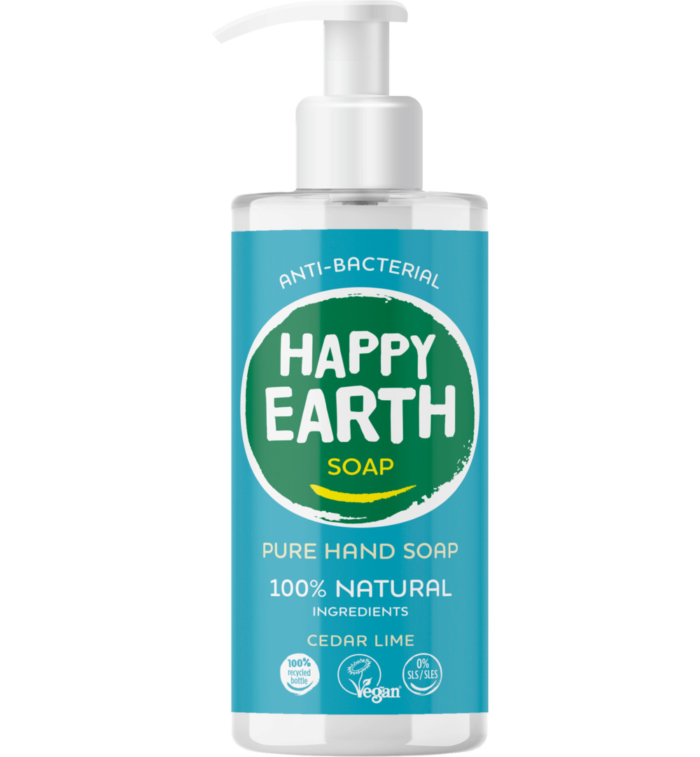Happy Earth Pure hand soap cedar lime (300 ml)