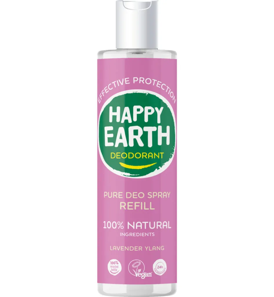 Happy Earth Pure deodorant spray lavender ylang refill (300 ml)