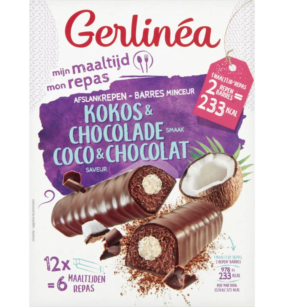 Gerlinéa Maaltijdrepen Chocolade & Kokos (372 gr)