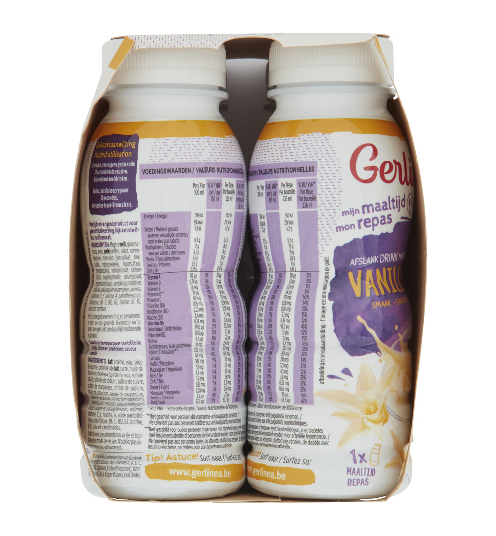 Gerlinéa Afslank Drinkmaaltijd Vanille smaak 4-pack (4 x 236 ml) - image 4