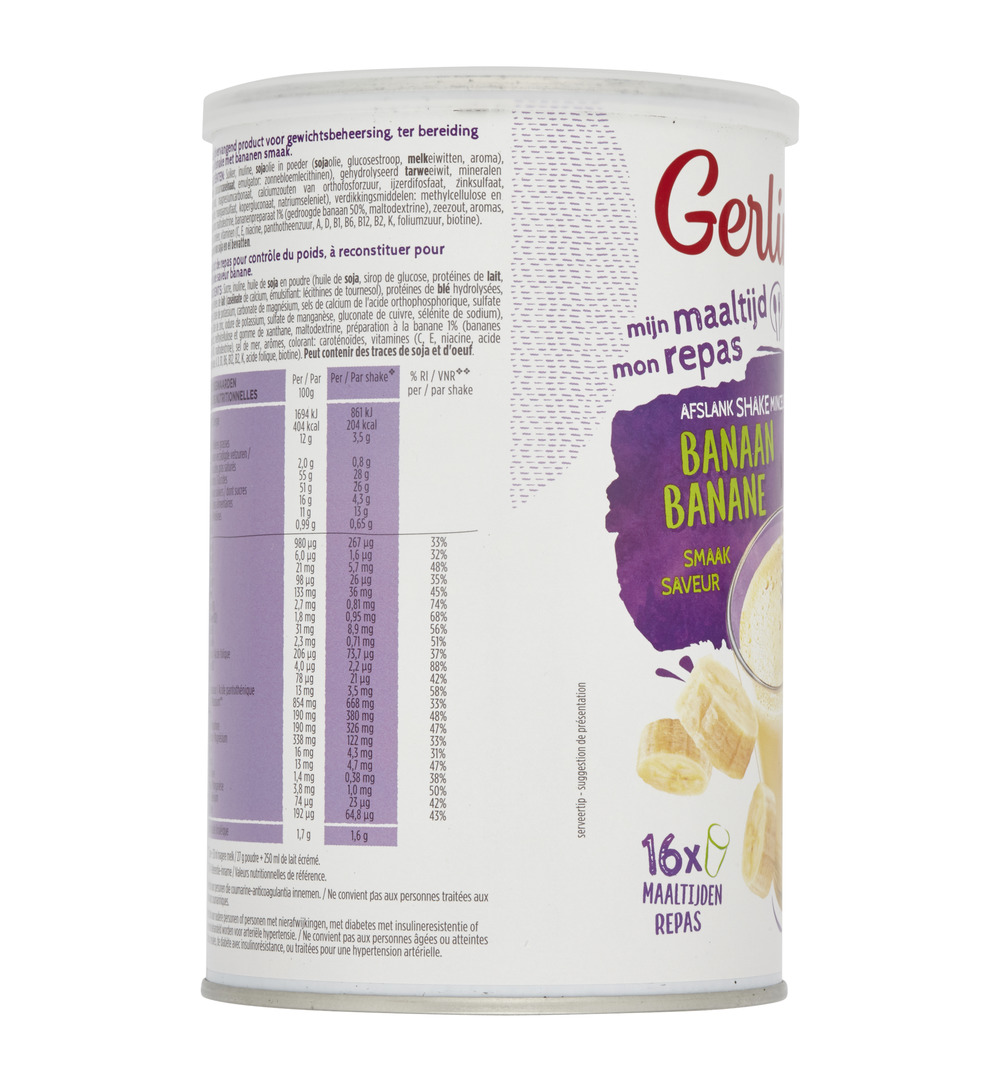 Gerlinéa Afslank Maaltijdshake Banaan (436 gr) - image 4