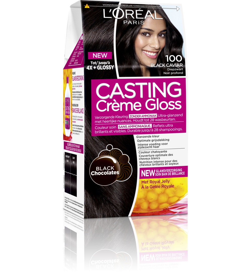 L'Oréal Casting creme gloss 100 black caviar (1 set)