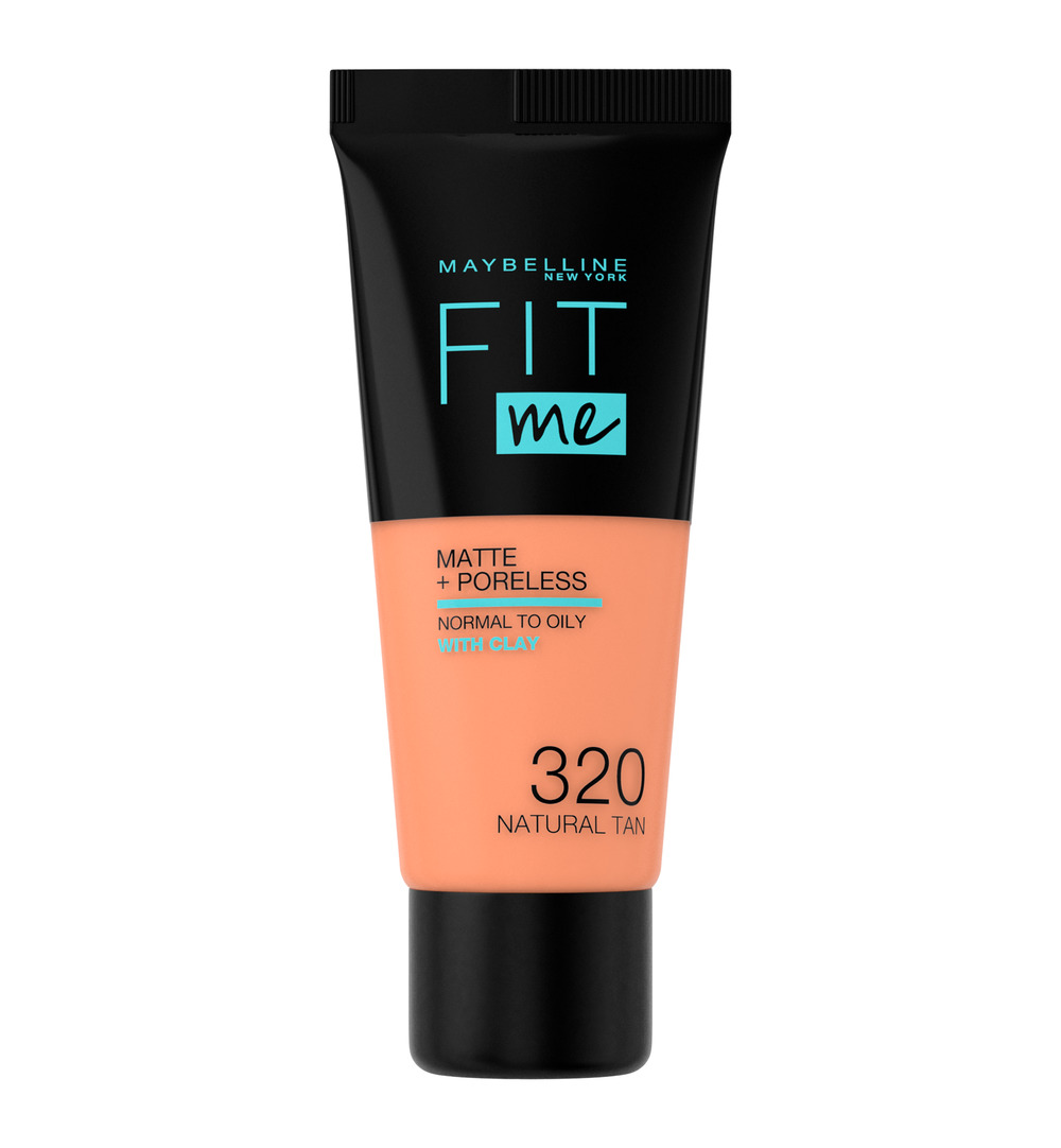 Maybelline New York Fit Me matte & poreless foundation 320 natural tan (1 stuk)