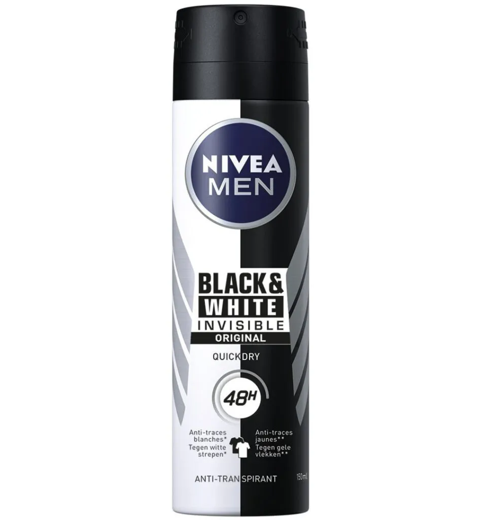 Nivea Men deodorant spray invisible black & white (150 ml)