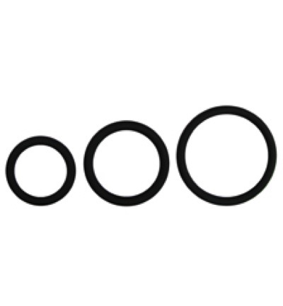Easytoys Men Only Cockring set - drie maten - zwart (1 stuk)