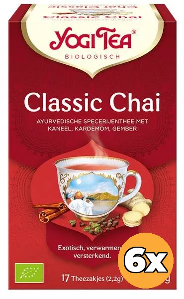 6x Yogi Tea Classic Chai Bio (17 stuks)