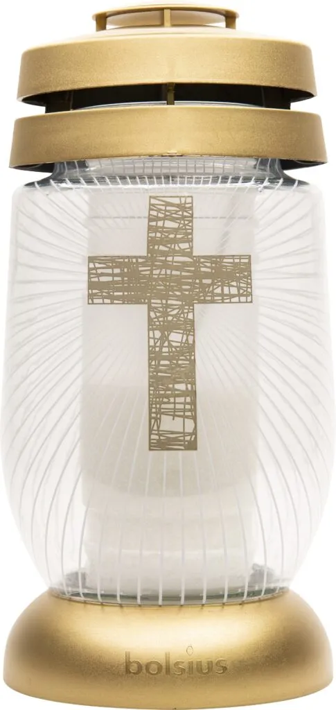 Bolsius Lantaarn 3S Kruis Goud (1 stuk)