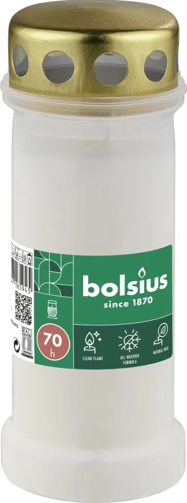 Bolsius Graflicht Nr 6 Met Deksel Wit (1 stuk)