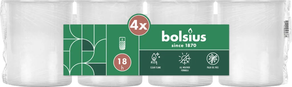 Bolsius Navulling 4X Nr40 Wit (1 stuk)