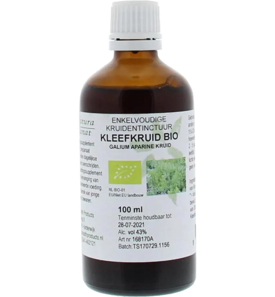 De Cruydhof Galium aparine herb / kleefkruid tinctuur bio (100 ml)